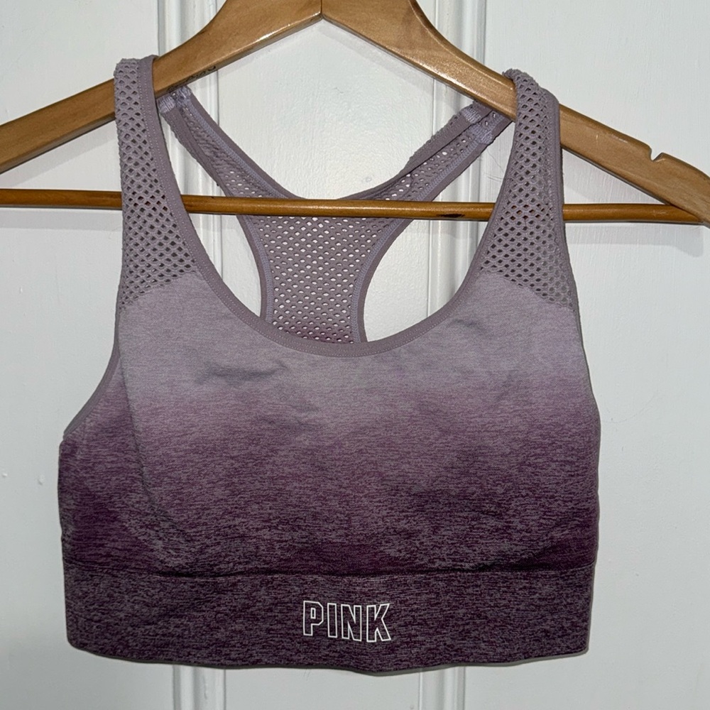 Pink Seamlesss Sports Bra